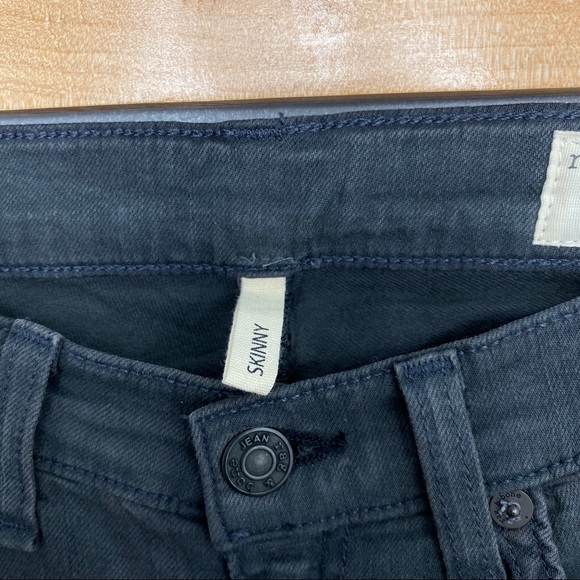 RAG & BONE Distressed Charcoal Skinny Jeans - Picture 5 of 7